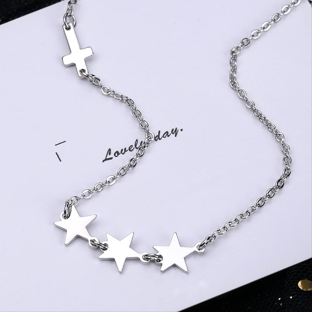 Jeulia Collana con Ciondolo Crocetta in Argento Sterling Jeulia Collana con Ciondolo Crocetta in Argento Sterling