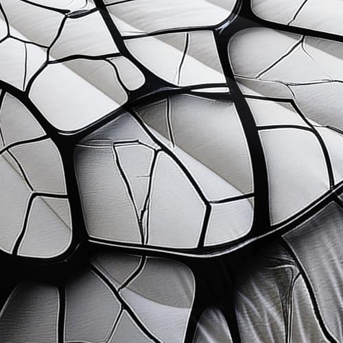 Image of Black and White Modern Art Striped Comforter Set King Size,Black and White Checkered Bedding Set King,with 1 Comforter with 2 Pillow Case,Modern Art Bedroom Decor