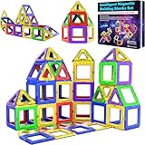 Magnetische Kachel-Bausteine Spielzeug – STEM Pädagogische Magnetblöcke für Kinder, Kreatives Vorschul-Lernen Sensorik Montessori Magnetspielzeug für Jungen & Mädchen ab 3 Jahren – 40 Stück