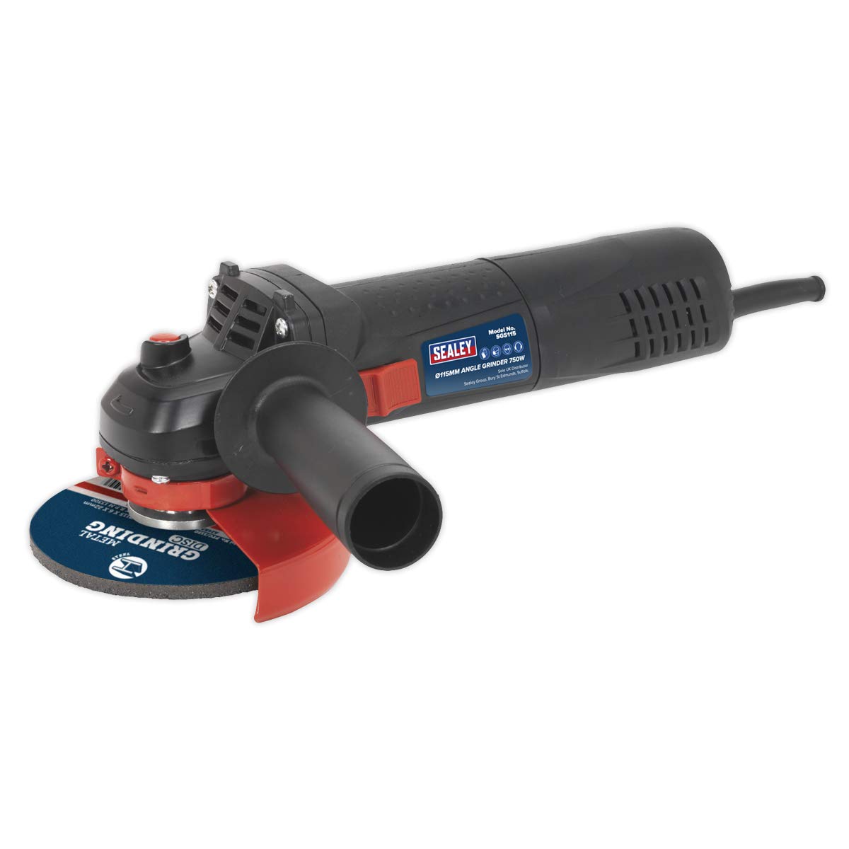 Sealey SGS115 Angle Grinder Ø115mm 750W/230V Slim Body