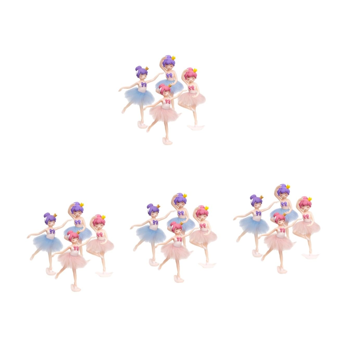 ifundom 16stücke Ballerina Kuchen Deko Adorable Ballett Mädchen Figuren Für Geburtstagsfeiern Muffins Und Desserts Material Nicht Verformbar Für Dekorationen