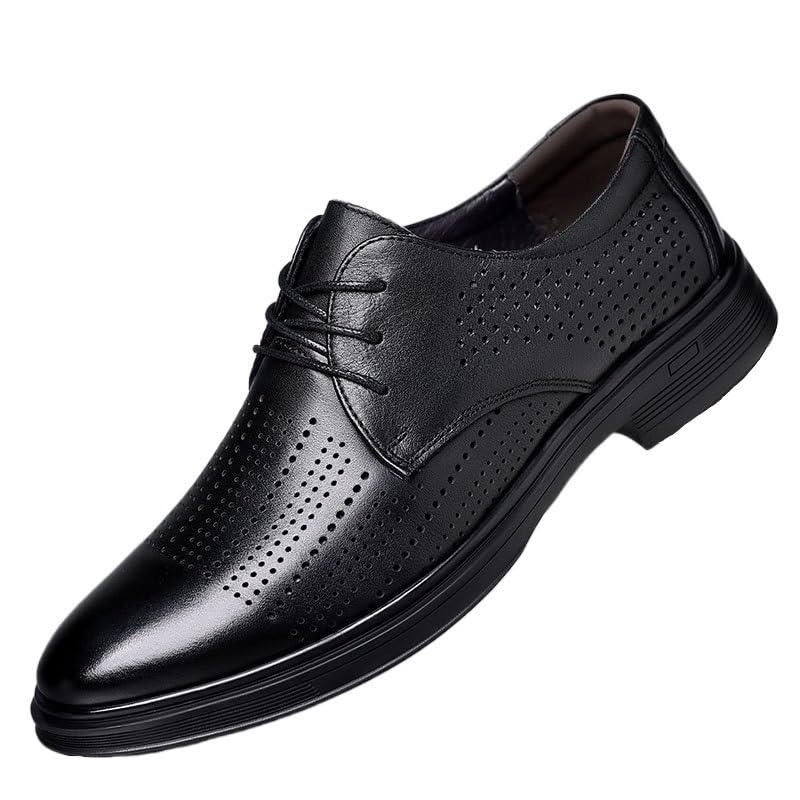 Men's Dress Shoes Fashion Summer Oxfords Shoes Summer Patent Leather Formal Business Derby Shoes for Men