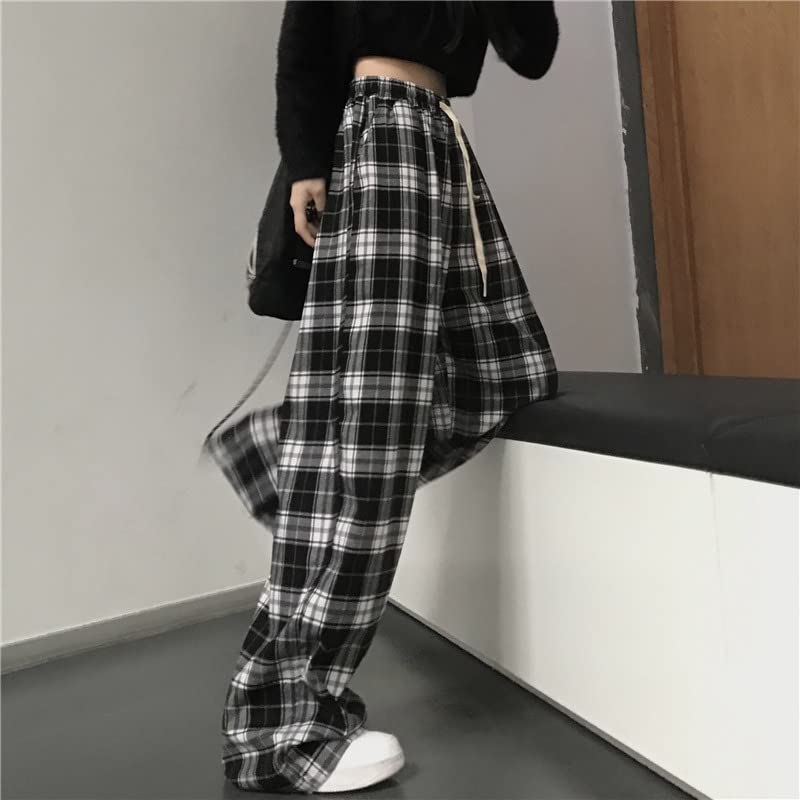 Casual Plaid Pants Y2K Goth Alt Baggy Pants Fairy Grunge Alternative Clothing Drawstring Fairycore Streetwear3