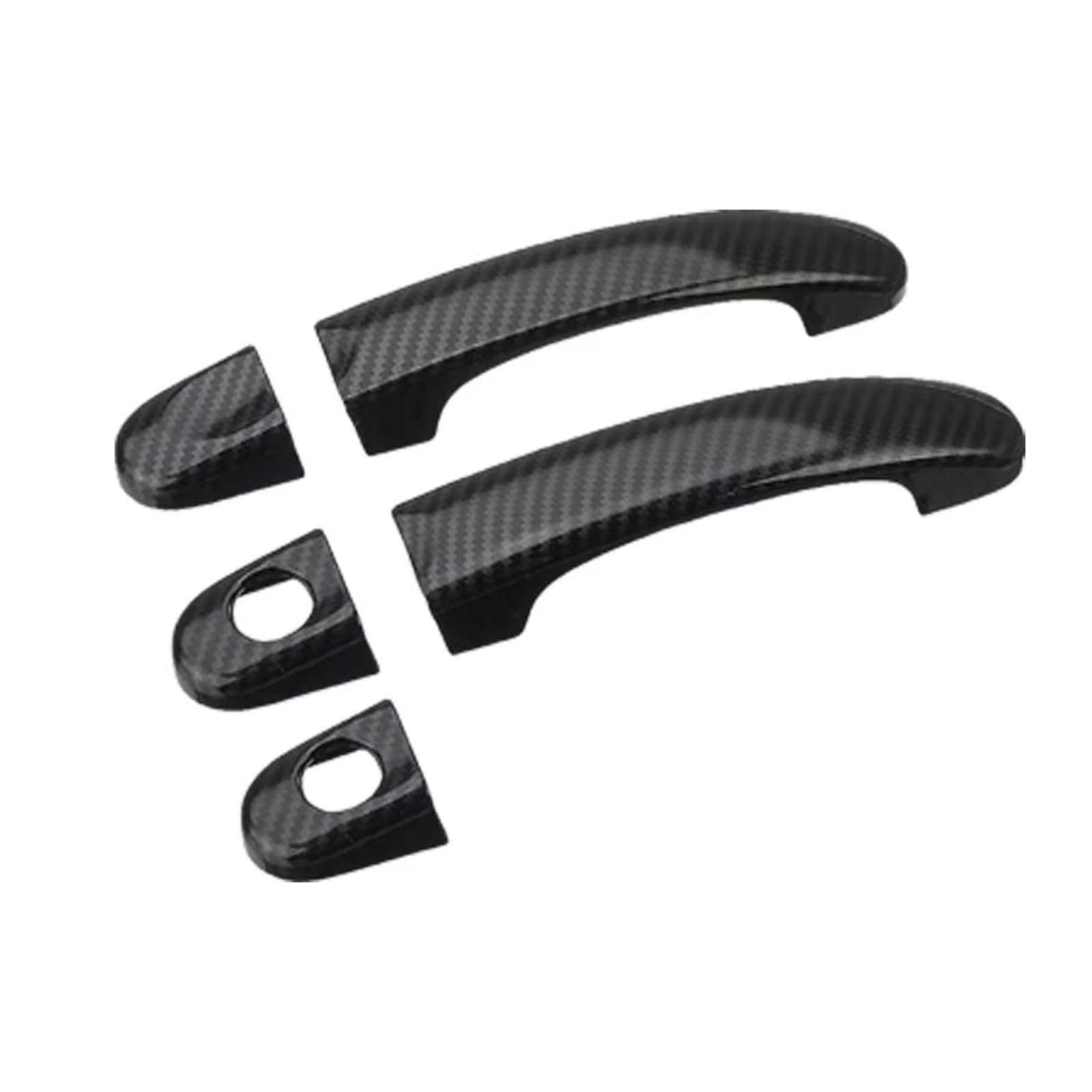 JJRFVBGT Door Handle Trim Compatible with Beetle 1998-2011 ABS Trim Glossy Black Carbon Fiber Chrome Decoration Car Exterior Door Handle Housing(Carbon Fiber)