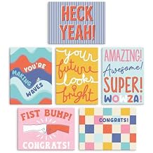 Sweetzer & Orange S&O Fun Congratulations Cards with Envelopes - Pack of 24 Colorful Encouragement Notes with covers - Appreciation, Recognition Cards for Coworkers - Boxed Compliment notes-