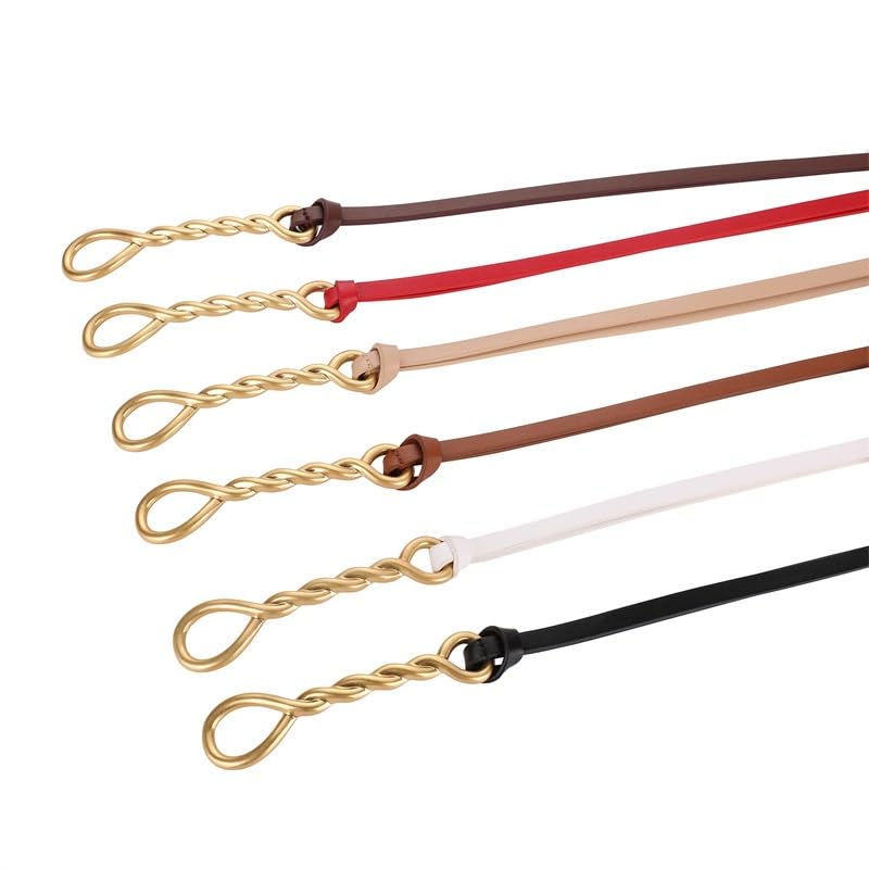 First Layer Of Cowhide Belt Knotted Shirt Waist Belt2