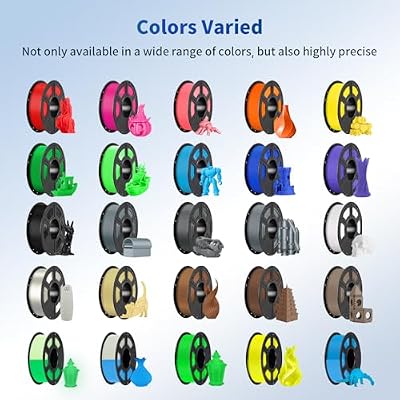ANYCUBIC PLA Filament 1.75mm Bundle, 3D Printing PLA Filament 1.75mm Dimensional Accuracy +/- 0.02mm, 1KG Spool (2.2 lbs), 4KG Black + White + Peach Pink + Interstellar Violet