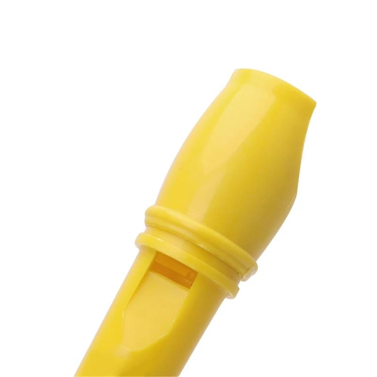 Flauta Dulce Instrumento Musical Instrumento De Plástico Flauta Saxophone Musical Flauta Larga 8 Agujeros(Yellow)