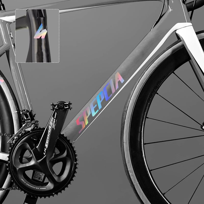 for Specialized Tarmac SL6 Road Bike | Color-Changing Frame Logo Decals, UV-Resistant, Precision-Cut, Multiple Colors for Custom Style (Laser)