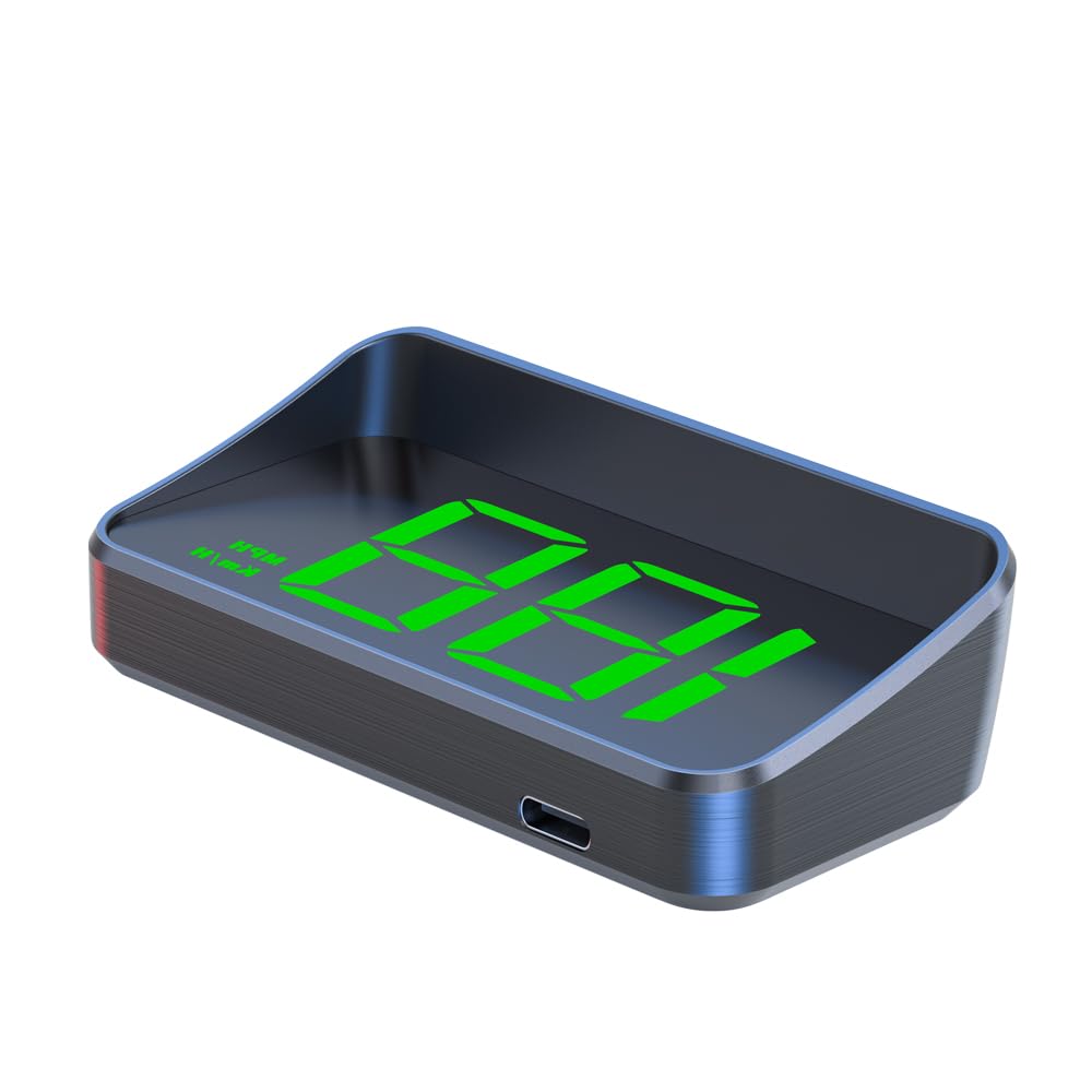 Car GPS Head Up Display, M2 Windshield Speedometer Projector HUD,GPS Speedometer Mph, 3.5 Inches Digital GPS Speedometer with MPH Speed, Plug and Play Car Heads up Display for All Cars(Green)