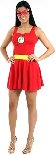 Sulamericana Fantasias Fantasia The Flash Verão Adulto-PP, Vermelho, Luxo