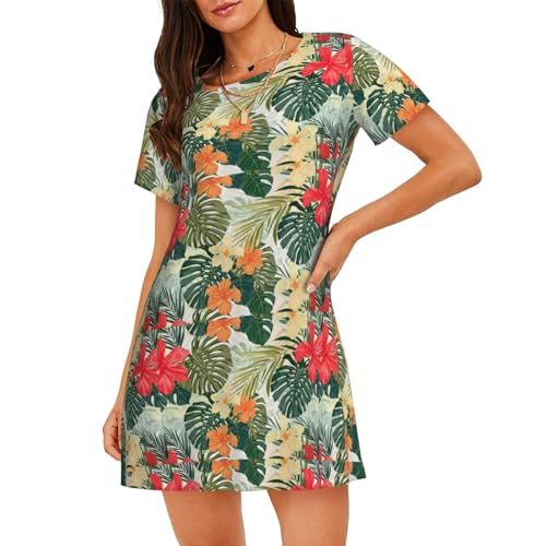 Chemise de nuit fraîche et légère à manches courtes pour l'été