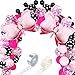 119 Maus Luftballon Girlande Bogen Kit Enthält Rosa Bogen Folie Luftballons, Rosa Rose Rot Schwarz Punkt Latex Balloons mit Ballon Streifen und Klebepunkten für Maus Thema Party Geburtstag