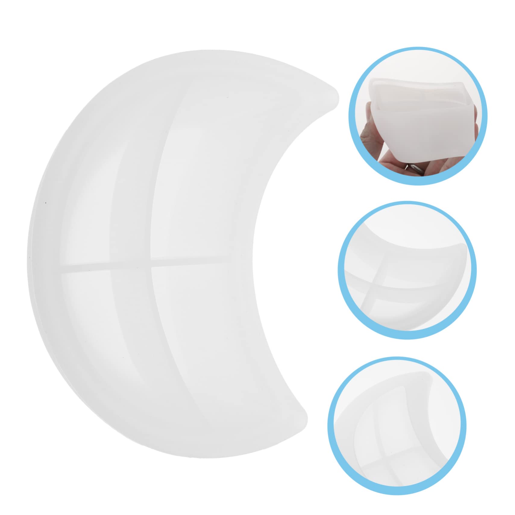 5pezzi Moon Shape Silicone Mold for Storage Plate Crafting Premium Quality Epoxy Resin Tray for Creative Art Projects and Unique Ideas