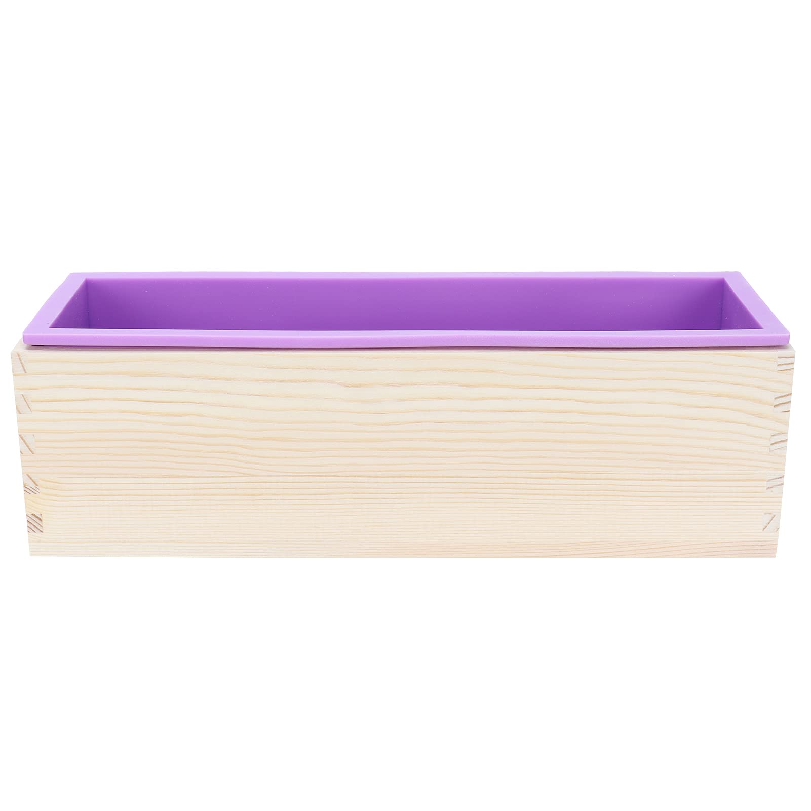 Molde de jabón de 1200 ml con kit de pan de madera, molde de silicona para hacer jabón y hornear pasteles de bricolaje, molde de pan reutilizable con cuchillos