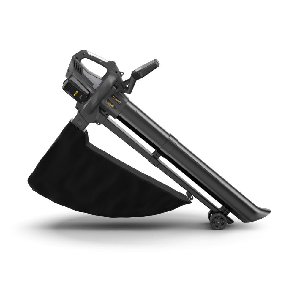Alpina AVS 20 Li Kit Aspiratore-Trituratore A Batteria, 600 W, 2 Batt. 20V 4Ah + Caric. – Sacco 45 L, Design Leggero Ed Ergonomico – Per Giardino E Pacciamatura
