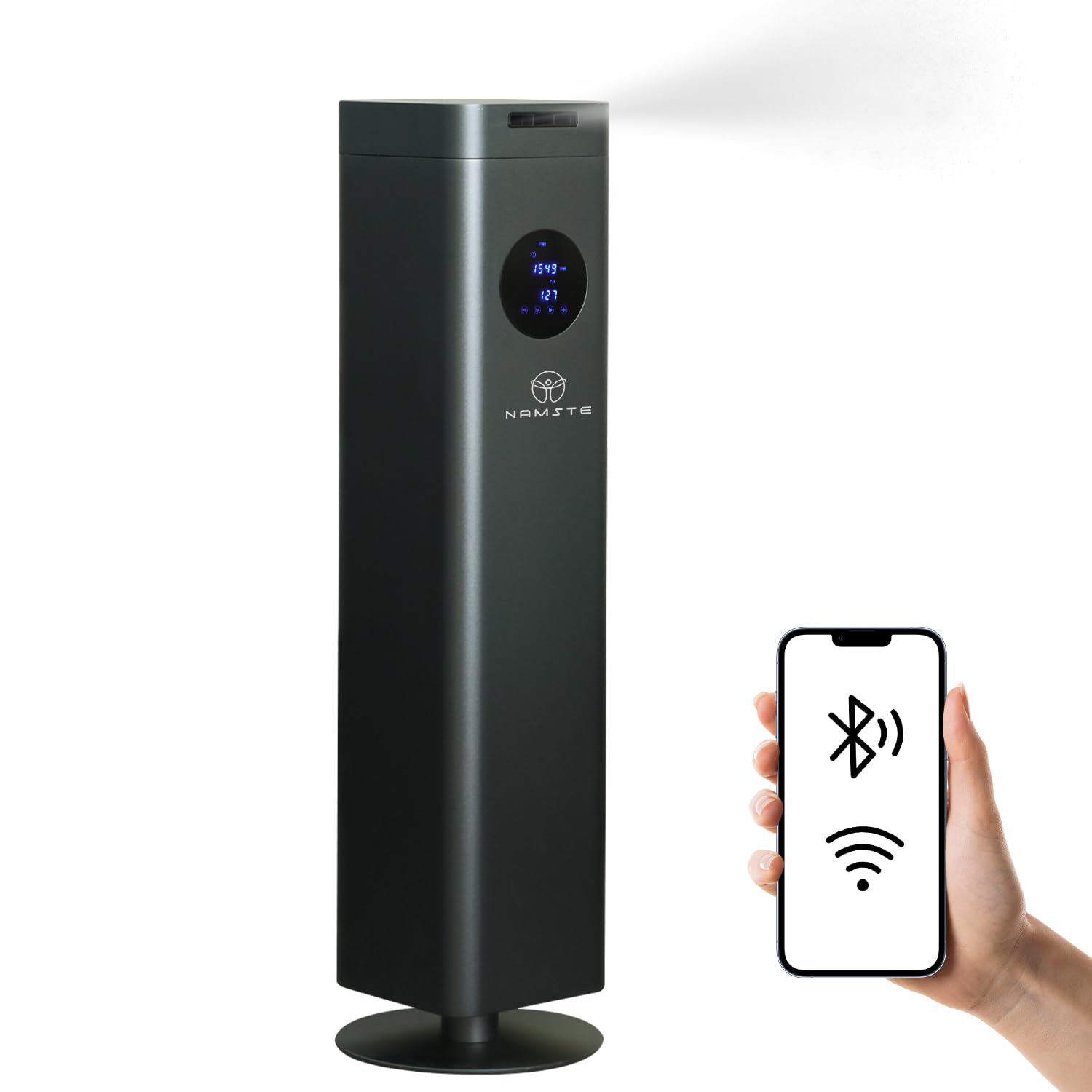Difusor de aceite esencial de 25 pulgadas para habitación grande, difusor sin agua de 1500 ml, cobertura de 4000 pies cuadrados, tecnología de difusor de aire frío, control táctil y Bluetooth para