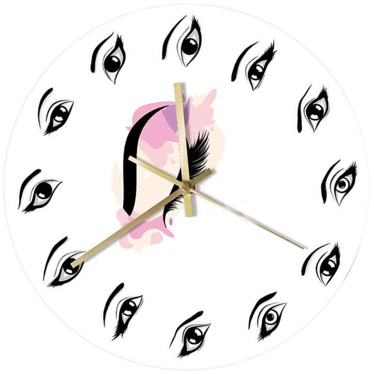 Horloge murale silencieuse Ciieeo en PU pour salon de beauté et intérieur moderne