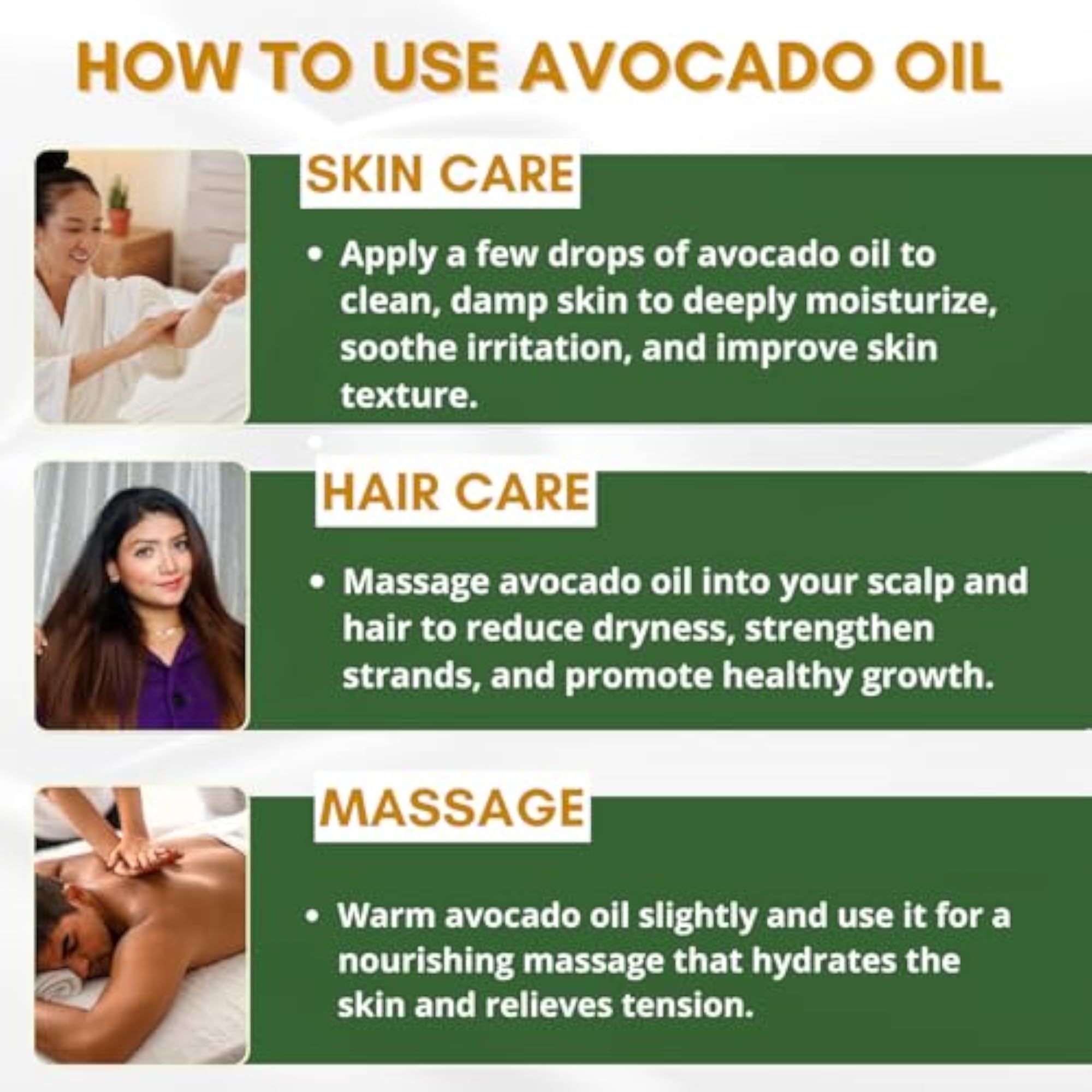 Avocado Oil For Hair Growth, Moisturizing Skin & Face