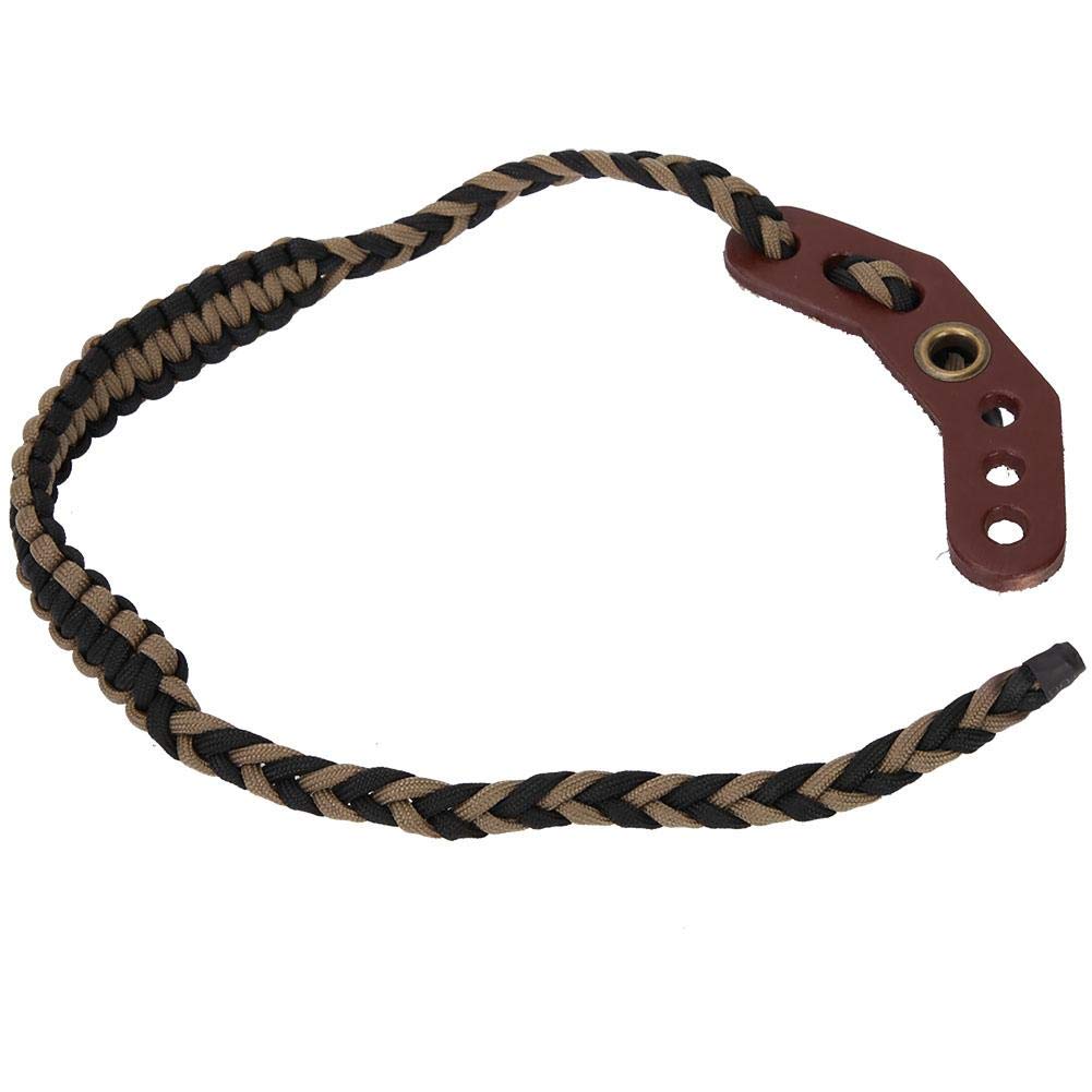 Élingue De Poignet d'arc, Corde De Corde Tressée Réglable, Élingue De Poignet Composée en Cuir