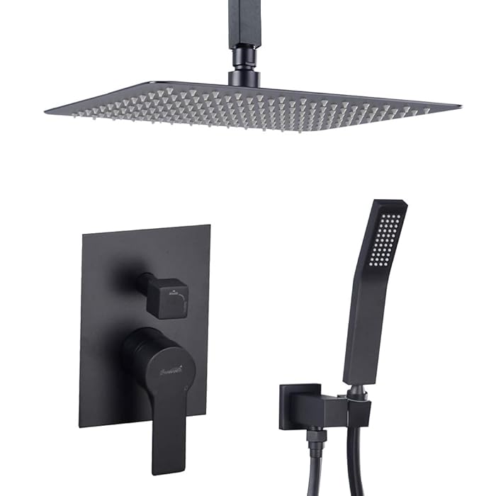 Buy Ceiling Mounted Rain Shower System, SHAMANDA Luxury Brass Shower