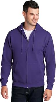 Amazon.com: Port & Company - Core Fleece Full-Zip Hooded