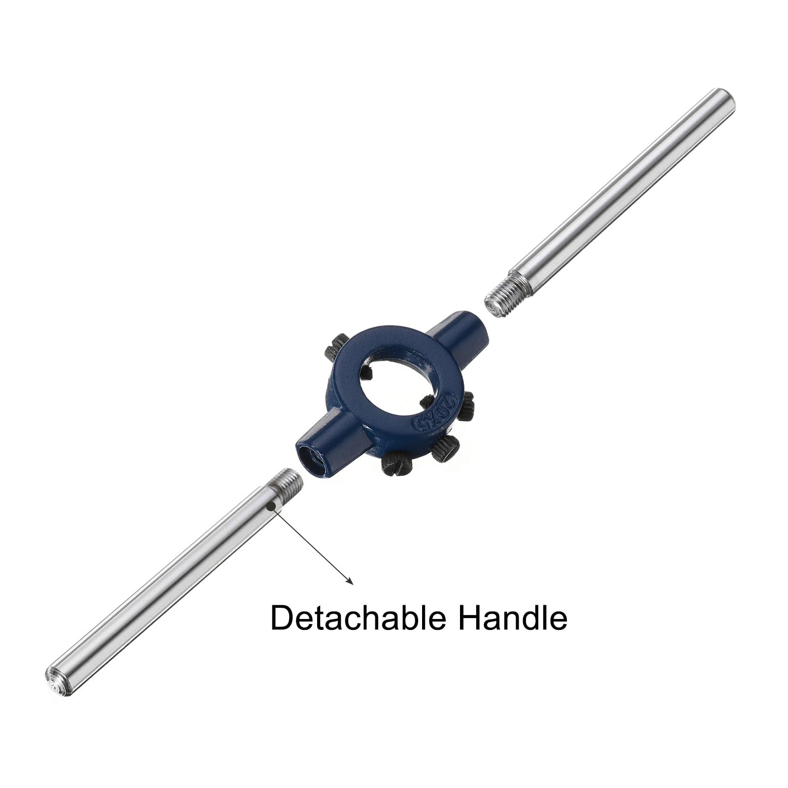 uxcell Round Die Stock Handle Wrench 20mm(0.79") Adjustable Threading Die Wrench Handle Holder for Bolt Thread Repair Bar Tools (Fit M3-M4 Metric Dies / 20mm Outer Dia. Dies) — Amazon image 4