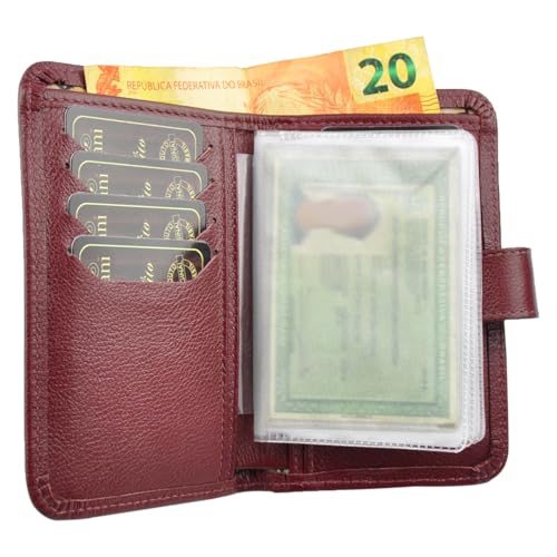 Carteira Feminina LIRA em Couro (Vinho)