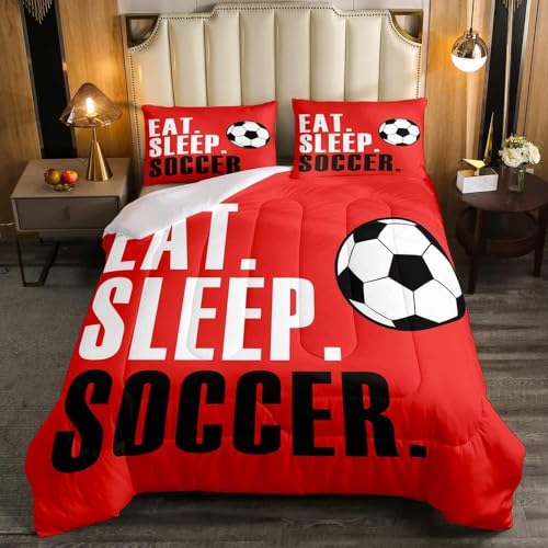 Image of Feelyou Football Bedding Set Toddler Size 3Pcs for Boys Girls Women Men