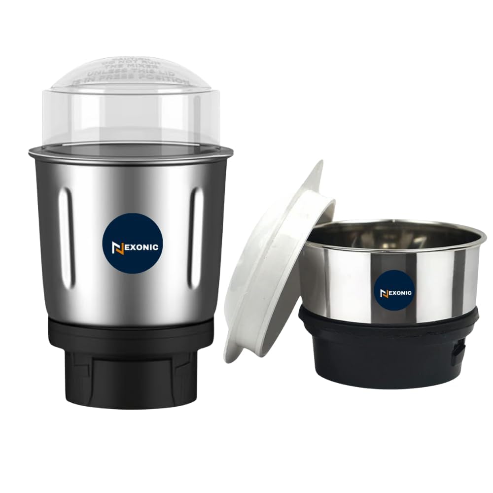 Stainless Steel Jar Set for Mixer Grinder Jars, Compatibility with all mixer grinders with 2 slots of jar fitting with 4 teeth coupler 800 Ml — Amazon image 10