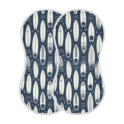 Muslin Baby Burp Cloths Set of 1, Soft Absorbent Surfboards Cotton Burping Cloth, Milk Spit Up Rags for Newborn Unisex, 22 x 11 Inch2