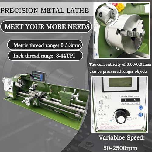 EQCOTWEA 8x30 in Double-Chuck Lathe