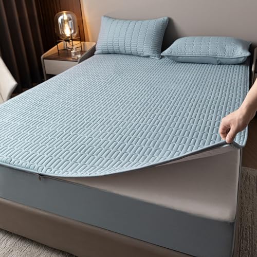 Pełne zamki błyskawiczne na ochraniacz materaca, Zippered Mattress Protector Cover Multicolor Multiple Sizes(Blue-1,150 * 200 * 23cm)