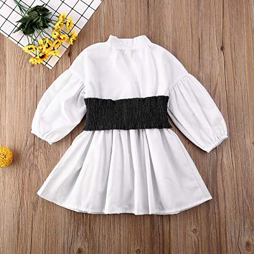 image for Argorgeous Baby Girls Dress Shirt White Puff Long Sleeve Tops Toddler 