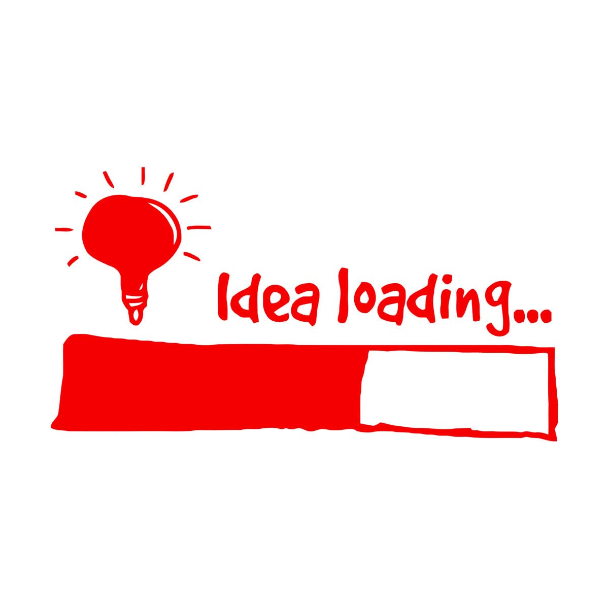 Fine Carving Decals Creative Loading Light Bulb Lamp Children 48x88.4cm Multiple Size Options Large red