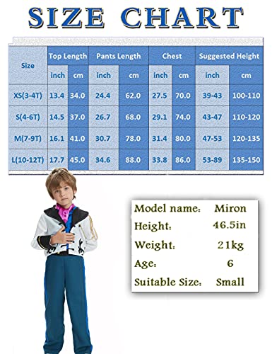 Yulefly Prince Costume For Boys Prince Hans Costume Cosplay Outfit Medieval Royal Prince For Kids Boys Aged 3-12 #TOP3