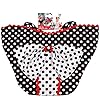 W WIDMANN MILANO Party Fashion 10679 - Handtasche 50er Jahre, Schwarz-Weiß gepunktet, Accessoire, Retro, Karneval, Mottoparty #1