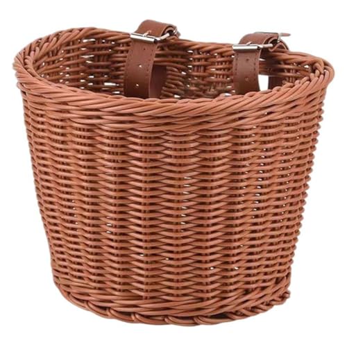 Wicker Bike Basket Front Cargo for Women and Men, Kids