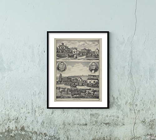 1876 Map Philadelphia Res Enoch Health, Pavilion, Genesee Co, N.Y; Farm - Res W. G. Parmelee, Le Roy TP. Genesee Co, N.Y; Mrs. Cathrine Hope Peck; Richard Peck; Res B. F. Peck