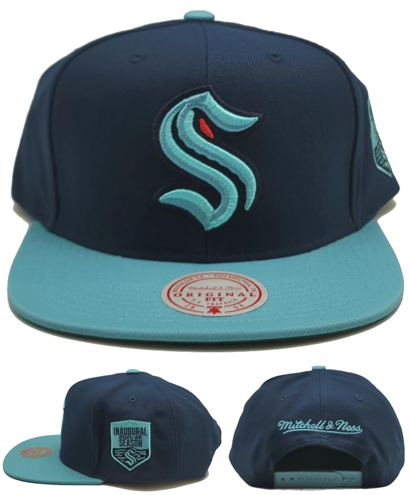 Mitchell & Ness Seattle Kraken Snapback Azul miniatura 1