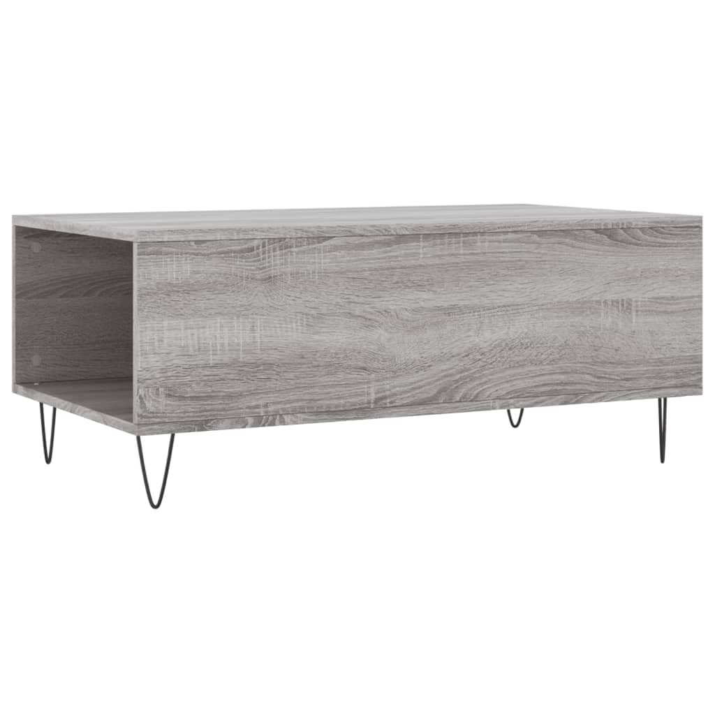 Homgoday Tavolino da caffè Sonoma grigio 90 x 50 x 36,5 cm, in legno ingegnerizzato, tavolino da tè per soggiorno, sala d'accoglienza degli ospiti, camera da letto e ufficio mobili tipo 1