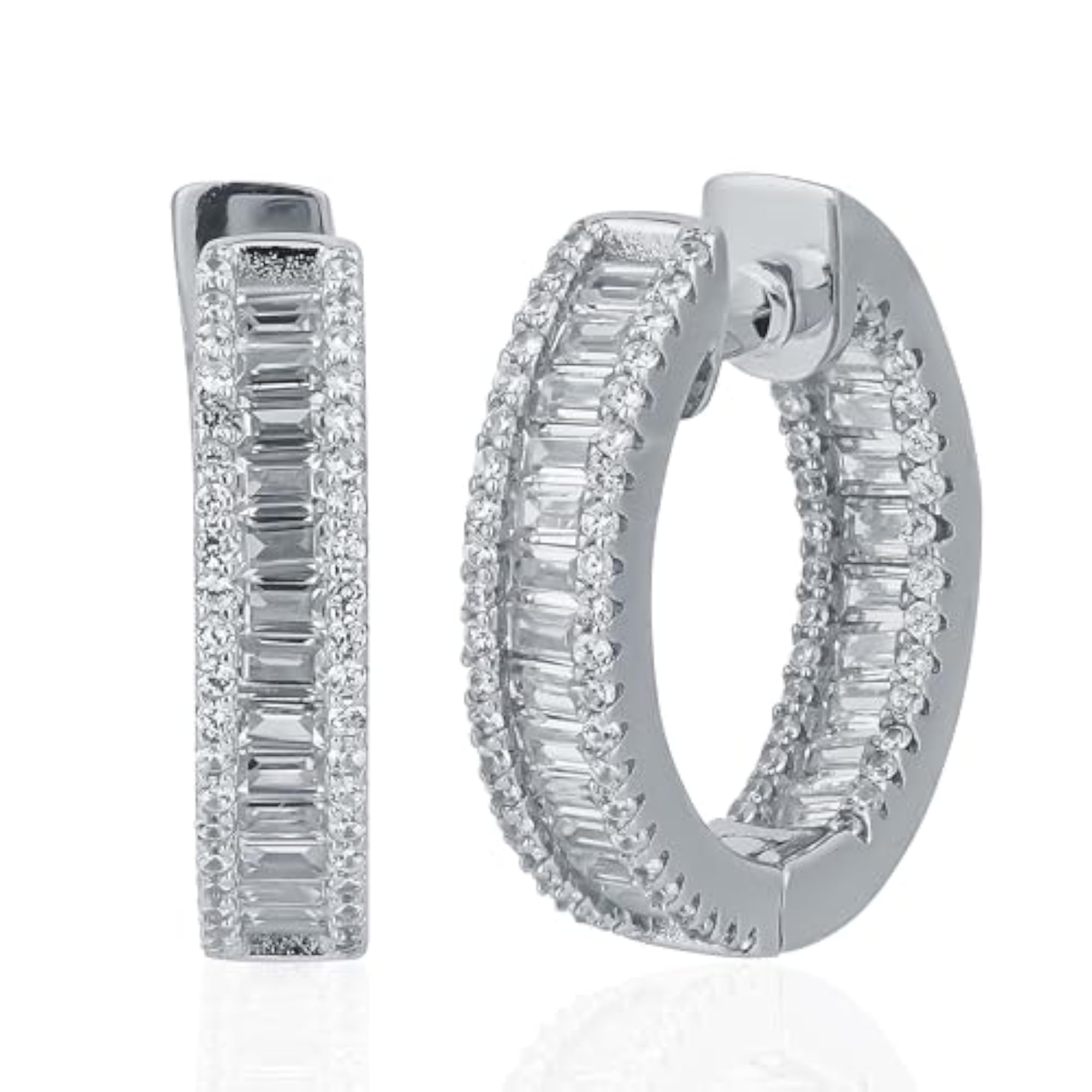 Women's 925 Pure Silver Hoop Earrings
