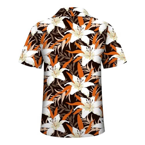 Image of Hawaiian Shirt for Men Tropical Shirts Summer Beach Button Down Short Sleeve Luau Aloha Floral Cruise Vacation Outfit 2026