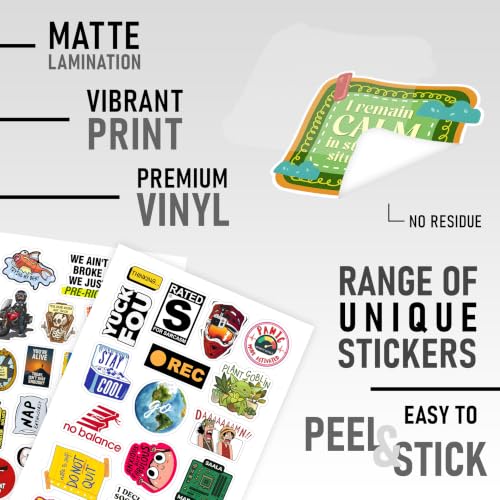 Image of CodersParadise -70 PCS Premium Vinyl Random Stickers Pack for Laptop, Water Bottle, Mobile, Bike, Scrapbook & Journal | Waterproof, Residue Free, Shiny Finish Decals for Kids, Teens & Adults