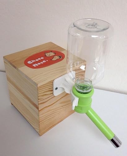 Miniatura 6 de Choco Nose Botella de agua patentada antigoteo para perros, gatos y otros animales de tamaño mediano, para jaulas, jaulas o montaje en pared.