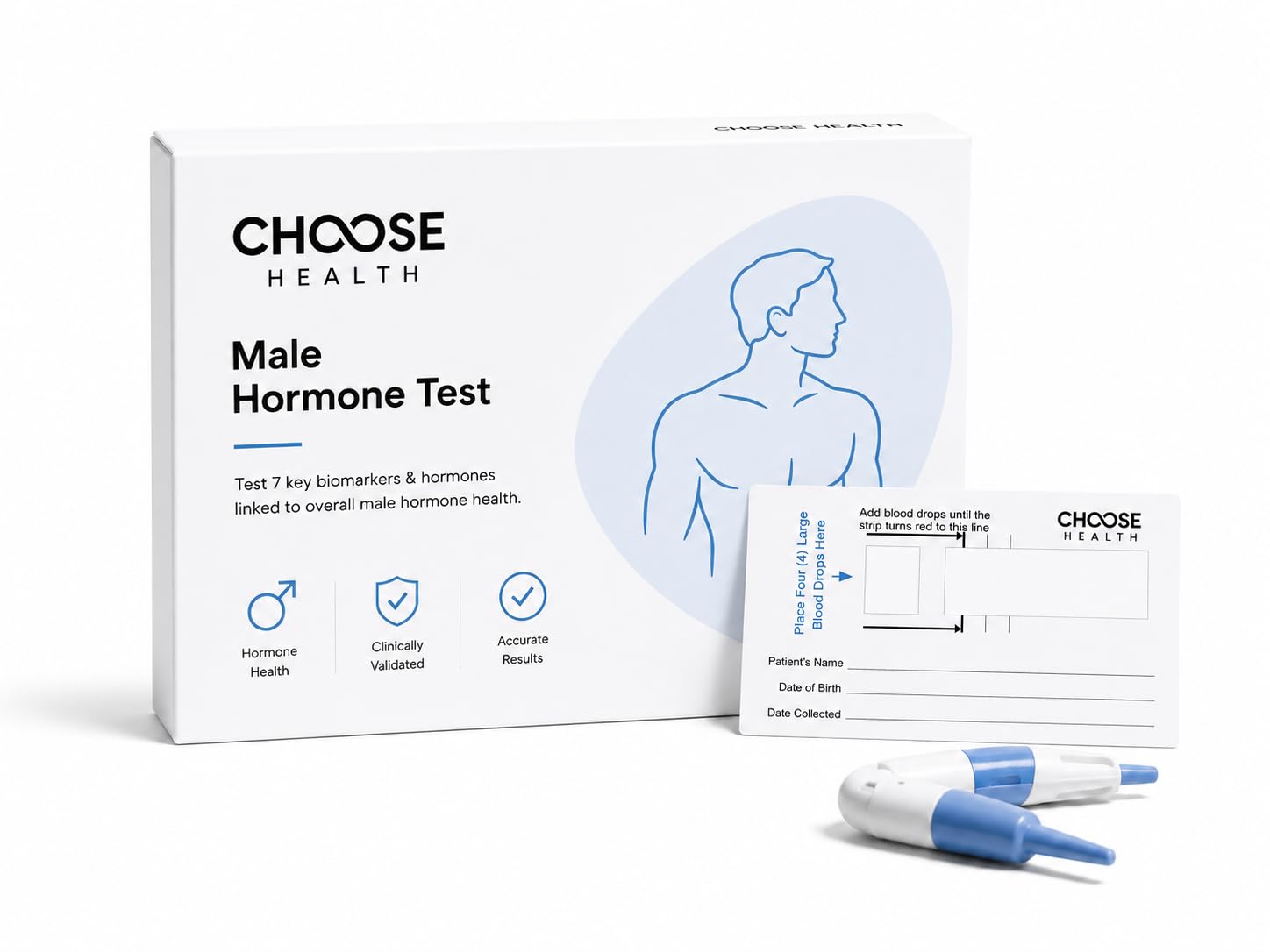 Choose Health Kit de Teste Hormonal Masculino em Casa, 1 unidade