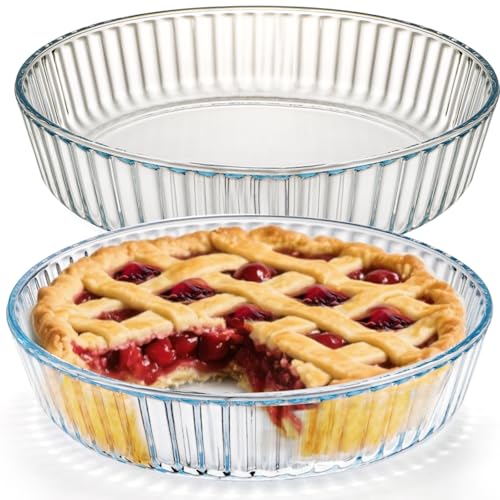 YIMITEE Glass Pie Plates Set