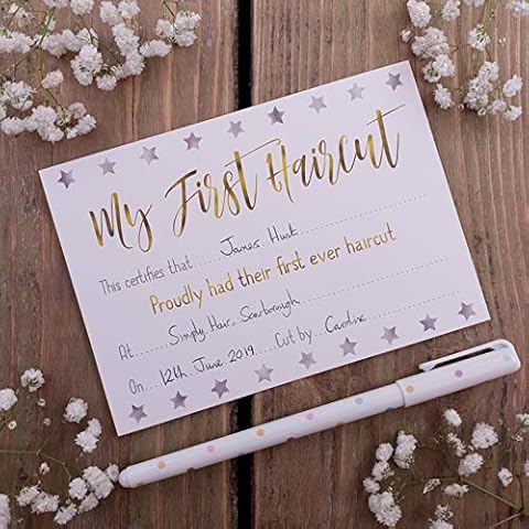 My First Haircut Certificates - Ideal For Barbers, Hairdressers or Salons - The Milano Collection - 1 Pack of 8 Certificates Cover