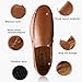 Go Tour Men's Premium Genuine Leather Casual Slip On Loafers Breathable Driving Shoes Fashion Slipper Brown 9/43