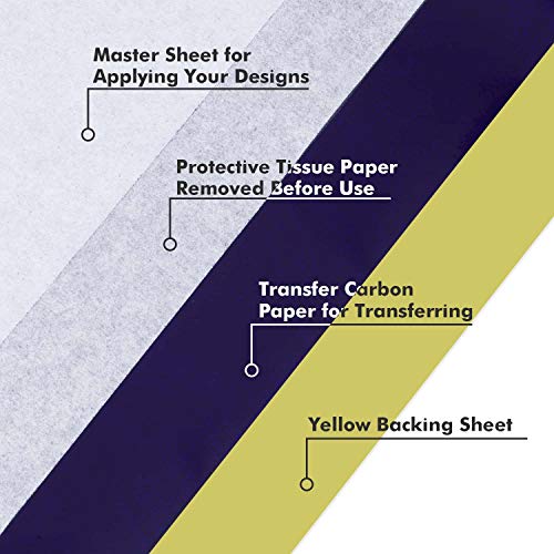 Cridoz TTP-03 Tattoo Transfer Paper, Cridoz 100 Sheets Tattoo Stencil Transfer Paper thumb #3